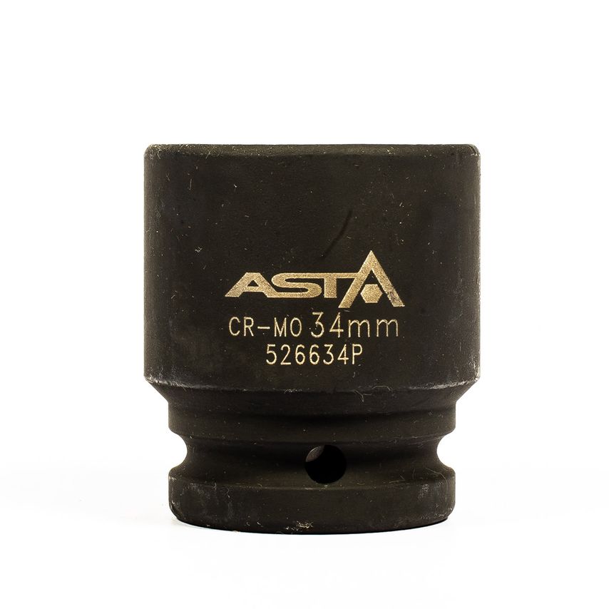 34mm 3/4" Drive Short Impact Socket 6 Point (6PT) Heavy Duty 57mm Length