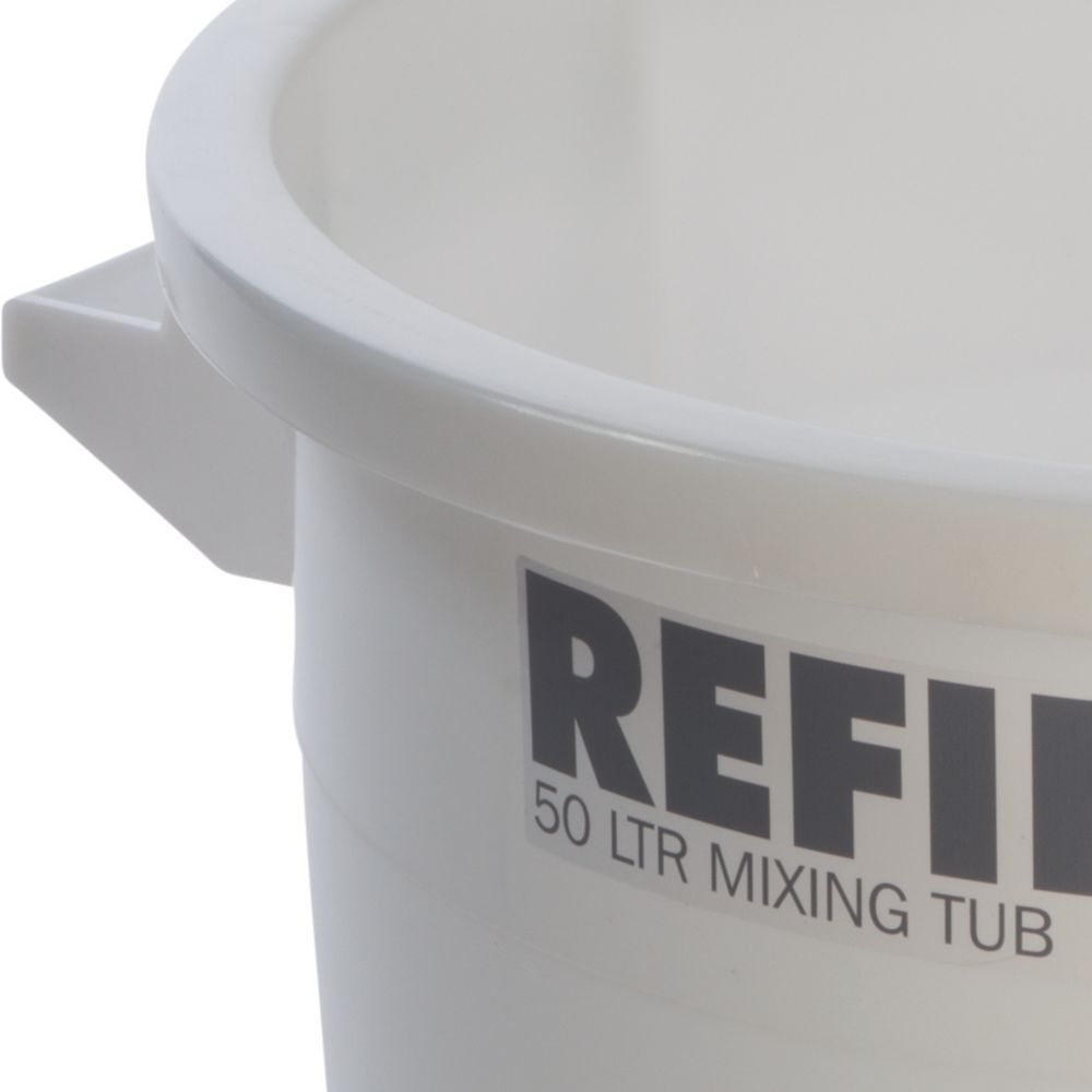 Refina  Plastic Mixing Tub White 50Ltr