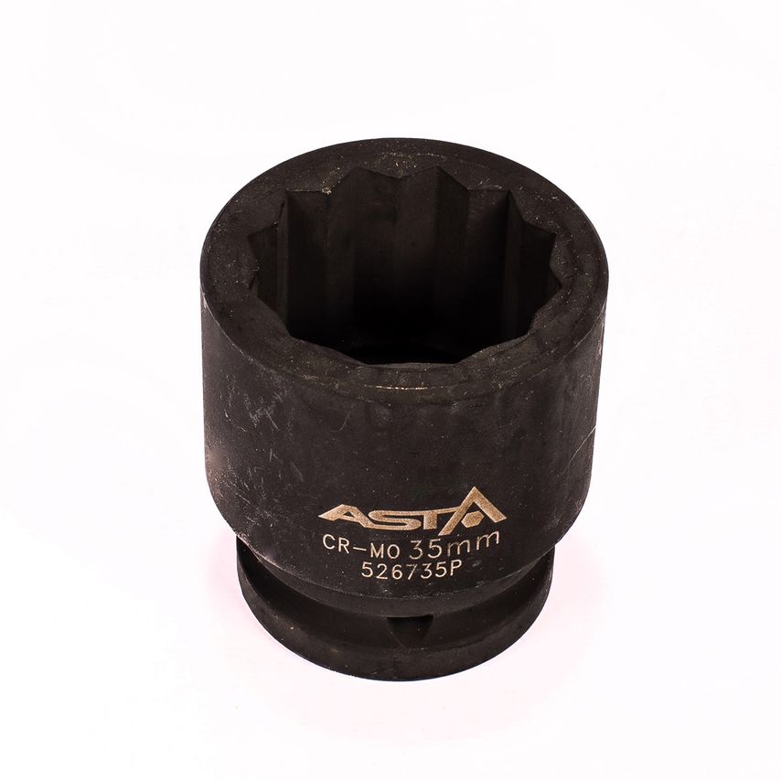 35mm 3/4" Drive Short Impact Socket 12 Point (12PT) Heavy Duty 57mm Length