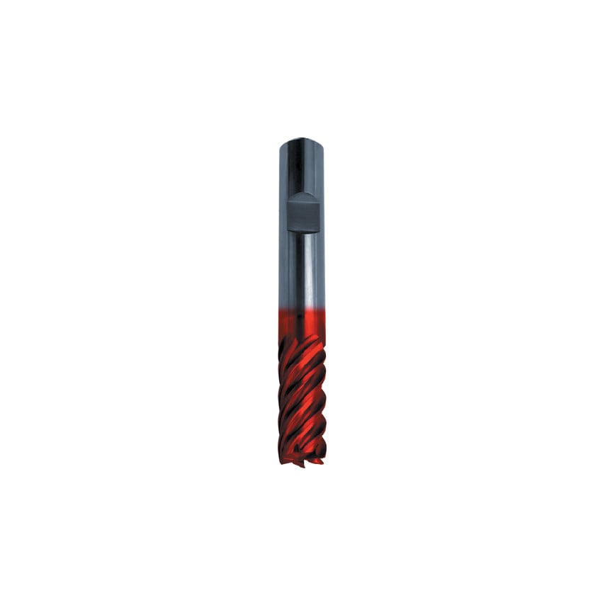 3632 8.00mm Carbide 6 Flute Standard Length Weldon Flat End Mills - FIREX Coated