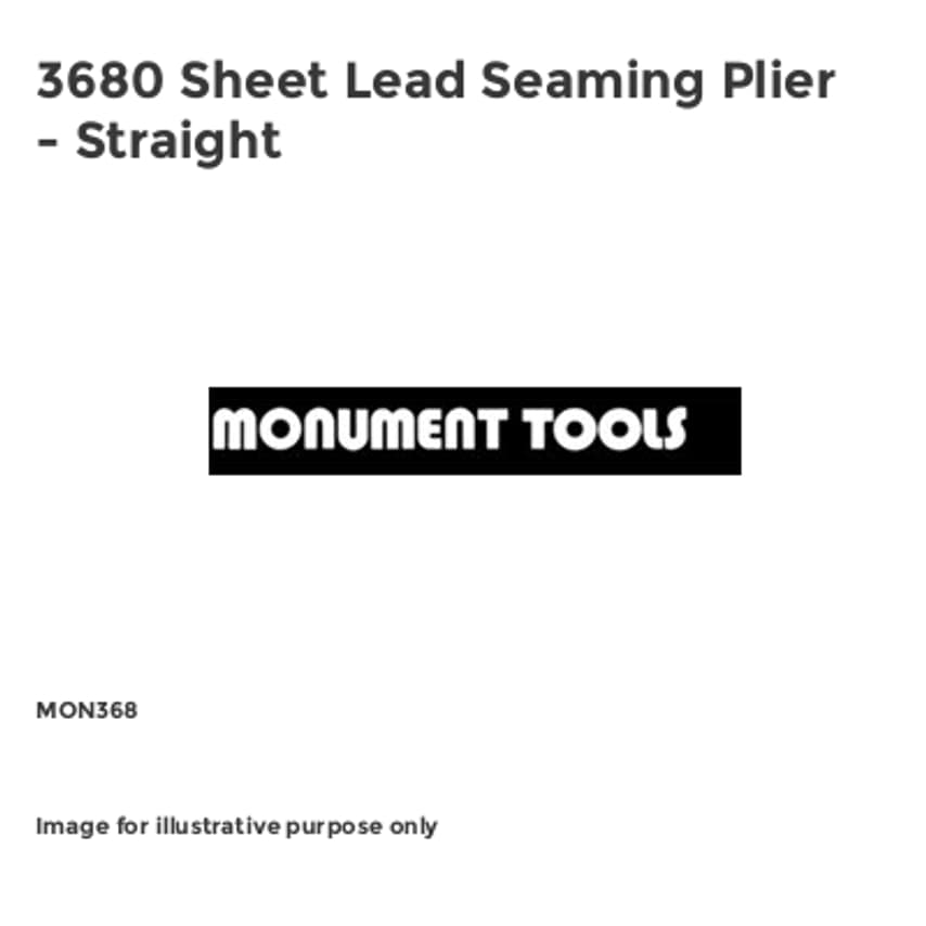 3680 Sheet Lead Seaming Plier - Straight MON368