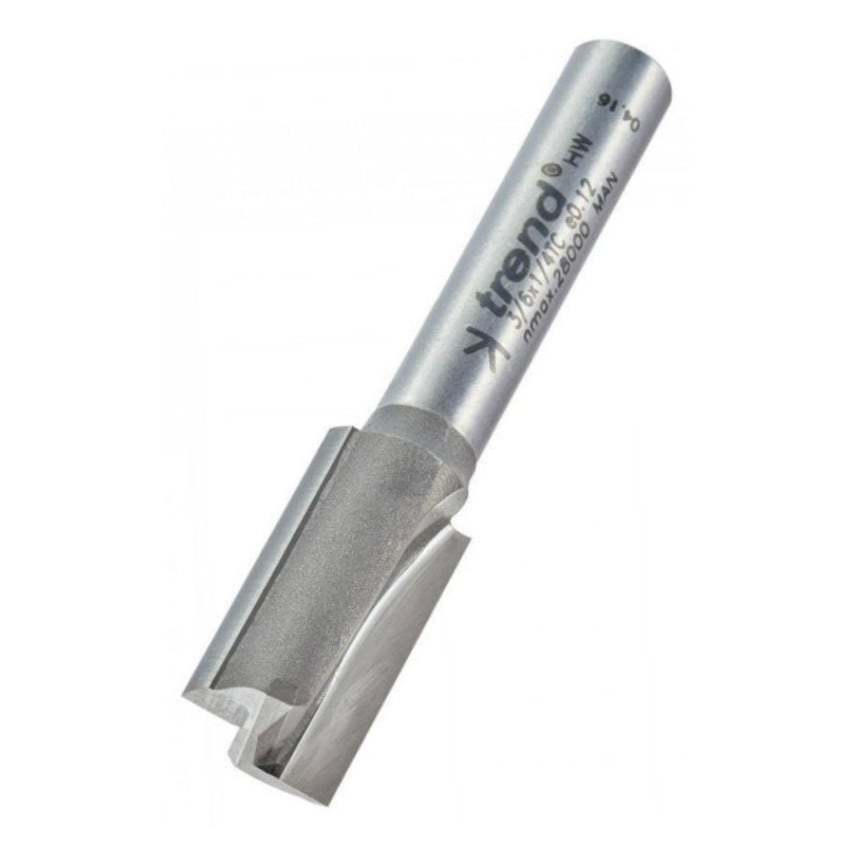 3/6 10.0mm TCT 2 Flute Straight Cutter with Plunge Centre Tip 1/4" Shank