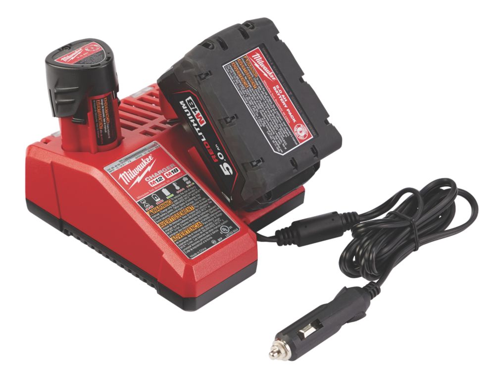 Milwaukee M12-18 AC 12/18V Li-Ion RedLithium In-Car Charger