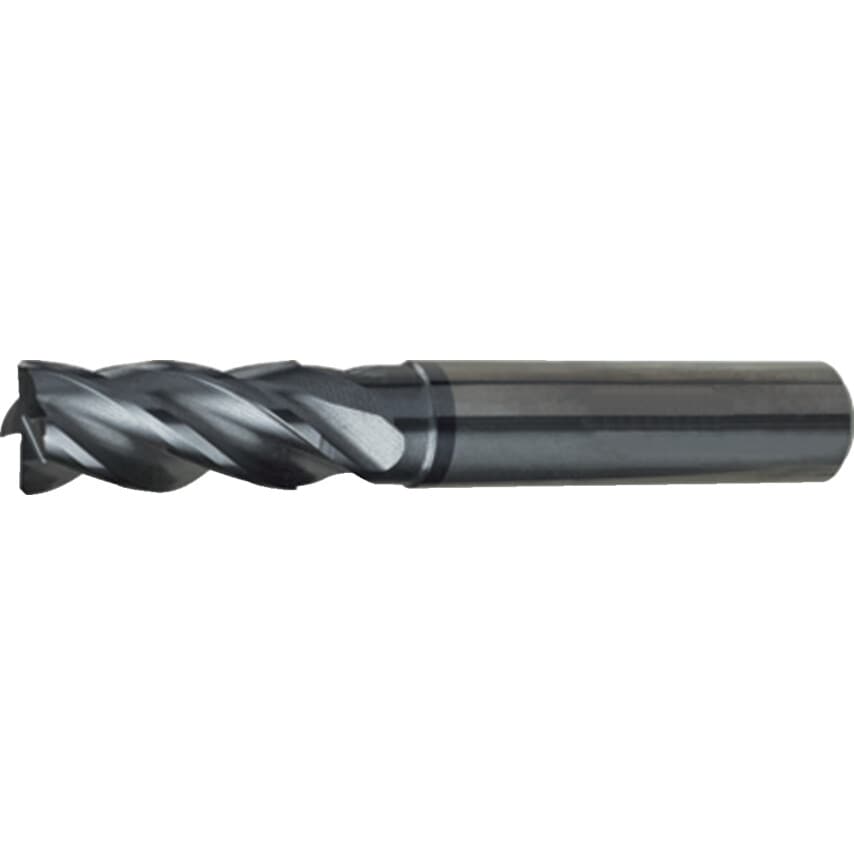 3803 12.00MM Carbide 4 Flute Flatted Shank Standard Length End Mills - nano-A Coated