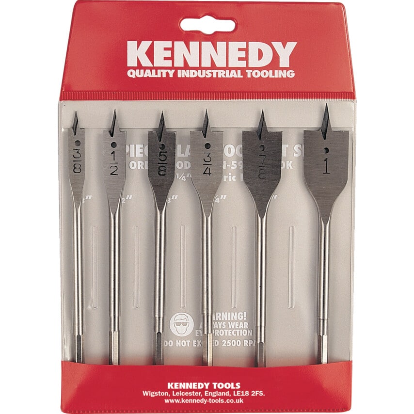 3/8"-1" Flat Wood Bits (6-Set)