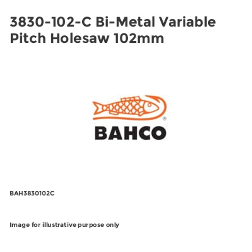 3830-102-C Bi-Metal Variable Pitch Holesaw 102mm