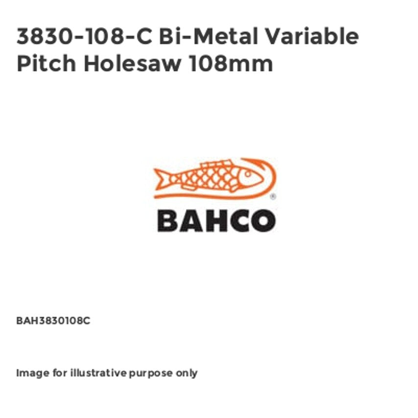 3830-108-C Bi-Metal Variable Pitch Holesaw 108mm