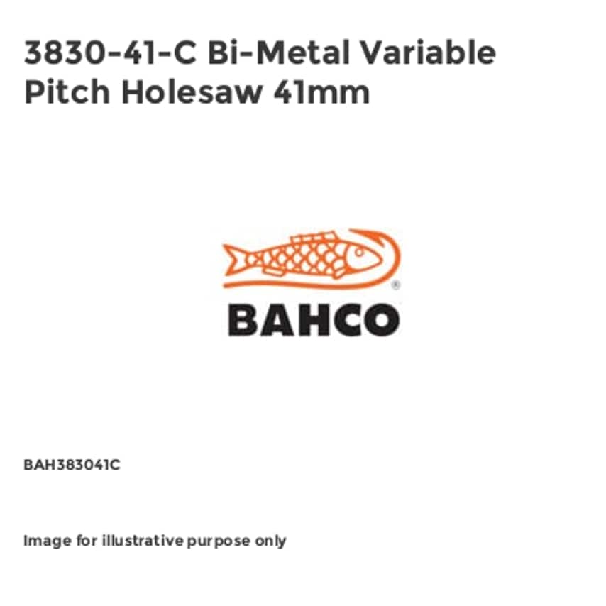 3830-41-C Bi-Metal Variable Pitch Holesaw 41mm