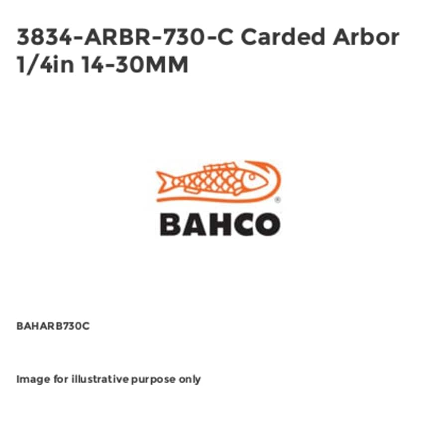 3834-ARBR-730-C Carded Arbor 1/4in 14-30MM BAHARB730C