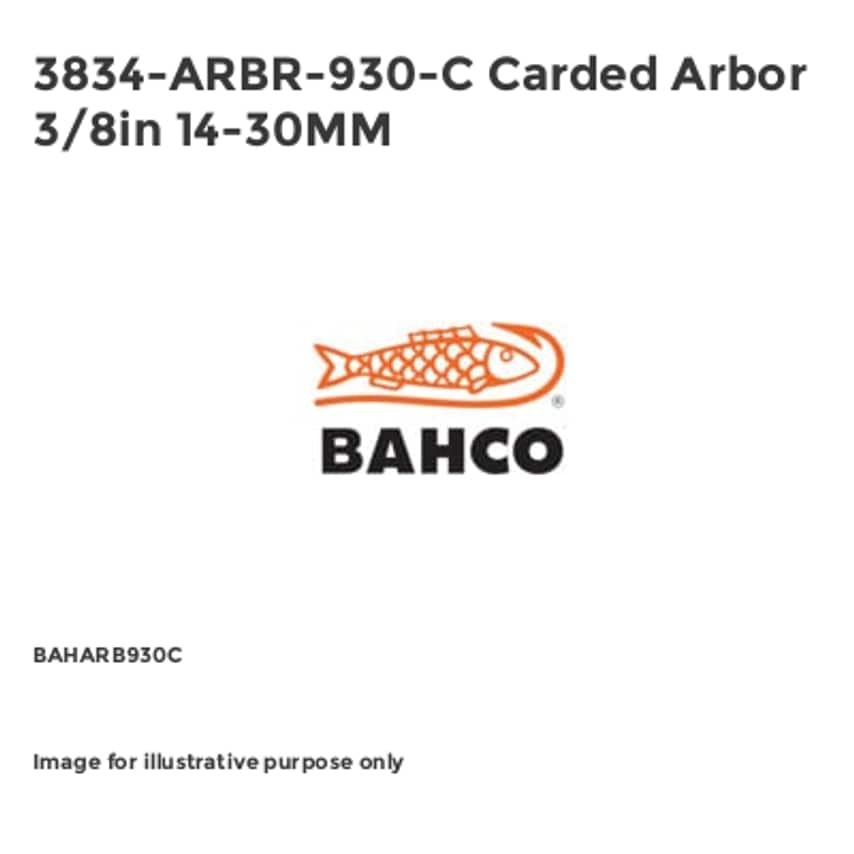 3834-ARBR-930-C Carded Arbor 3/8in 14-30MM