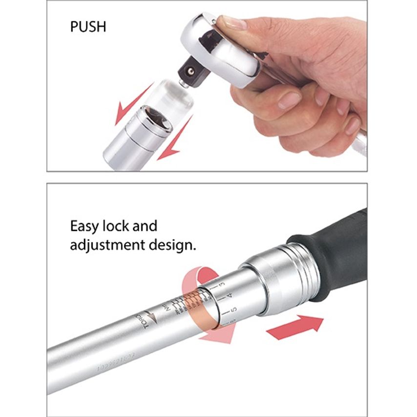 3/8" Drive Torque Wrench 20-100Nm Matte Finished BS-3622D
