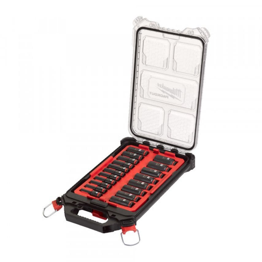 3/8"  PackOUT Shockwave Impact Duty Socket Set 19  Piece