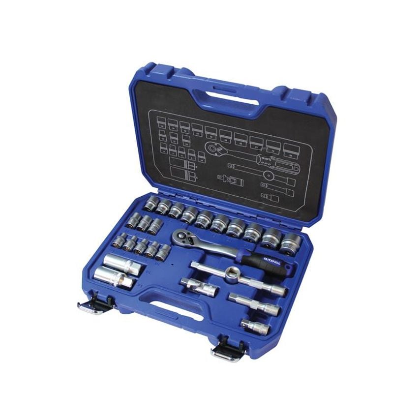 3/8in Drive Socket Set, 26 Piece FAISOC3826MN