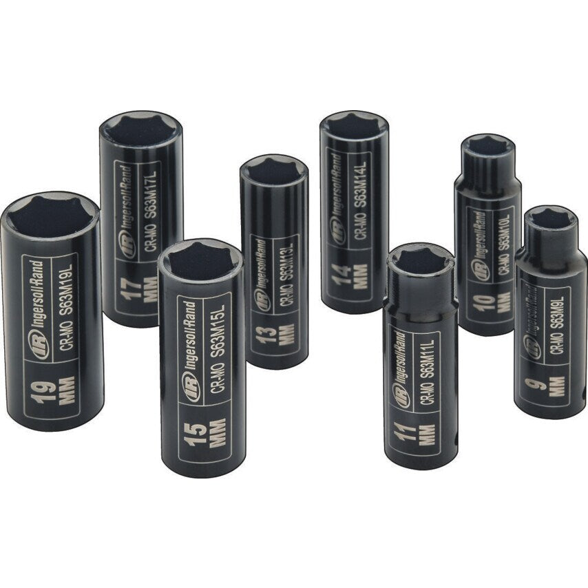 3/8in Metric Universal Long Sockets Set Cr-Mo Steel (ST-8)