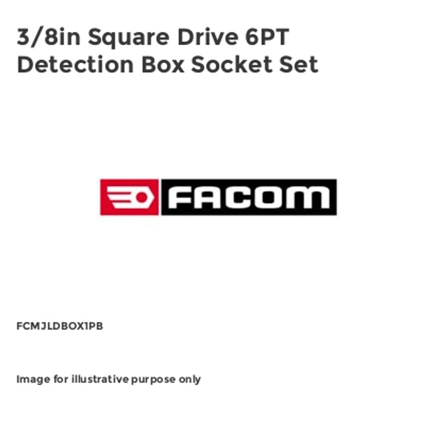 3/8in Square Drive 6PT Detection Box Socket Set