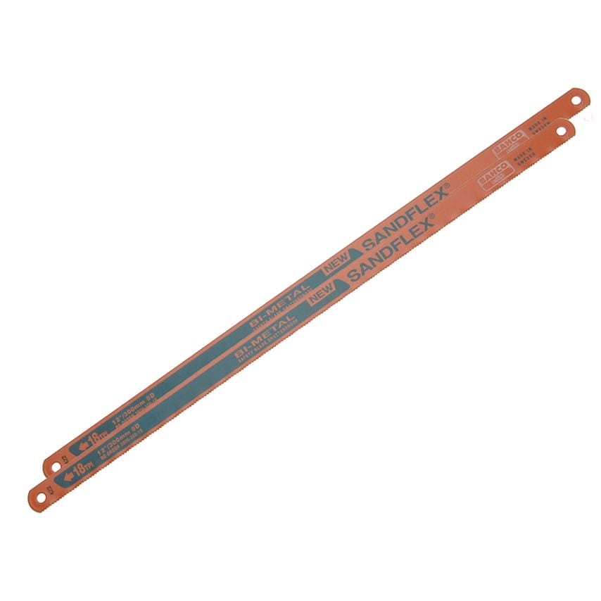 3906 Sandflex Hacksaw Blades 300mm (12in) x 18 TPI, Pack of 2