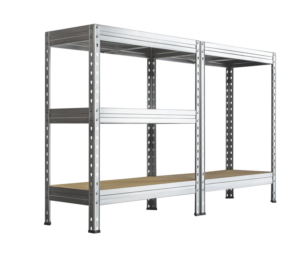 5-Tier Galvanised Steel Rivet Shelving Unit 750mm x 350mm x 1800mm