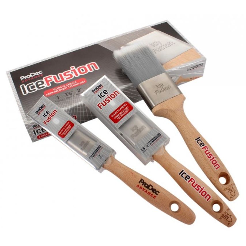 3Pc Ice Fusion Synthetic Brush Set