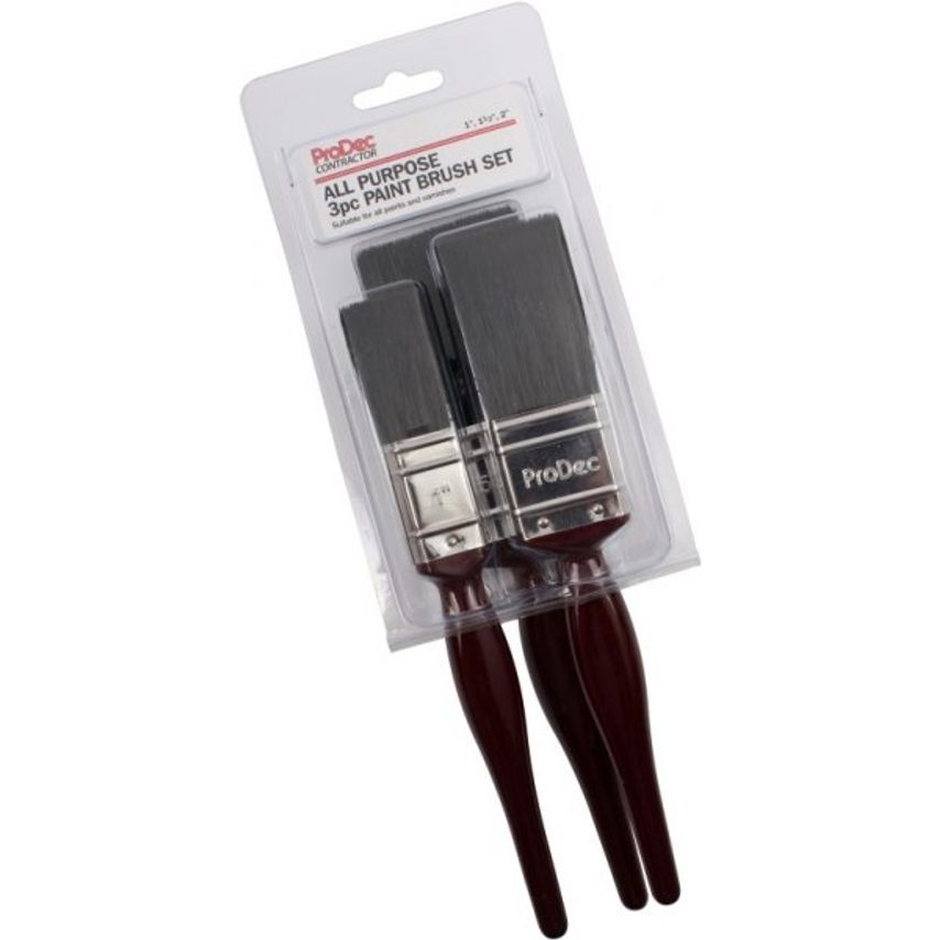 3Pc Prodec All Purpose Brush Set
