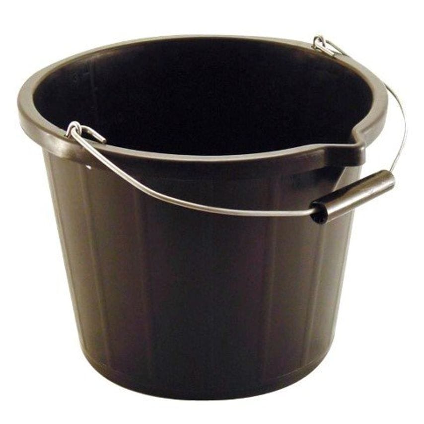 3 Gallon Black Plastic Bucket