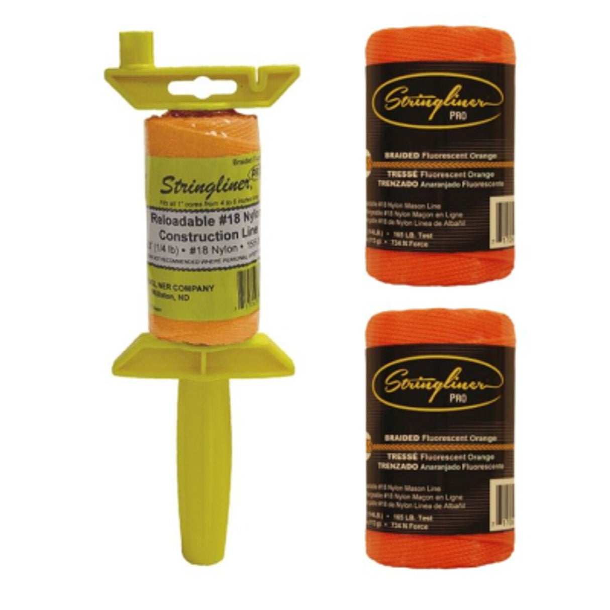 3 Pack of 250' Fluorescent String Line Cores - Orange