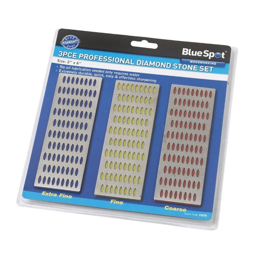 3 Pce 150mm x 50mm Diamond Sharpening Whetstone Set