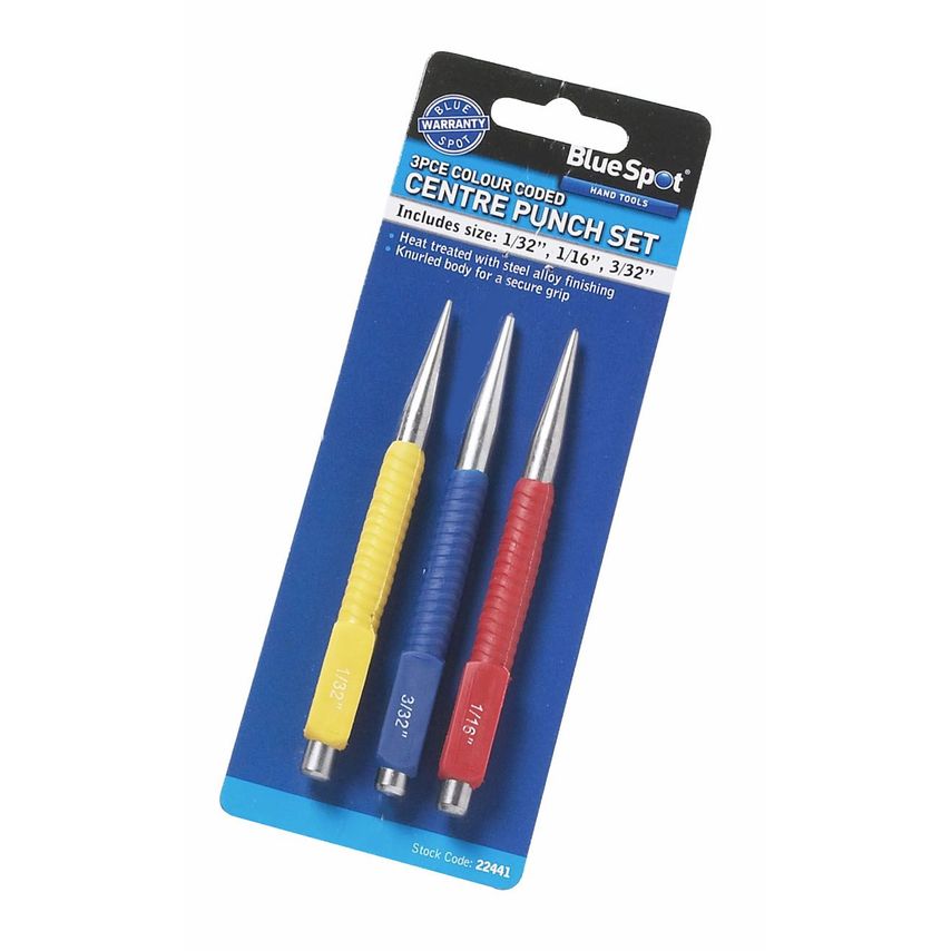 3 Pce Centre Punch Set