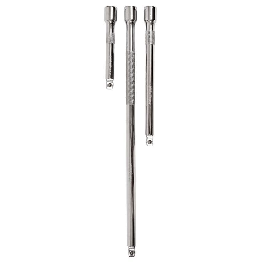 3 Piece 13mm (1/2") Drive Wobble Extension Bar Set