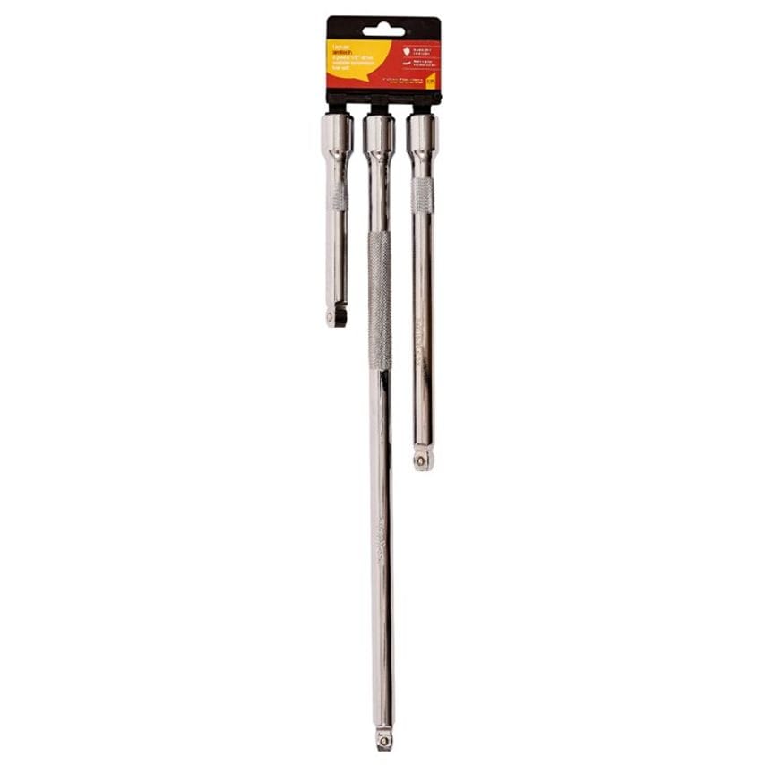 3 Piece 13mm (1/2") Drive Wobble Extension Bar Set