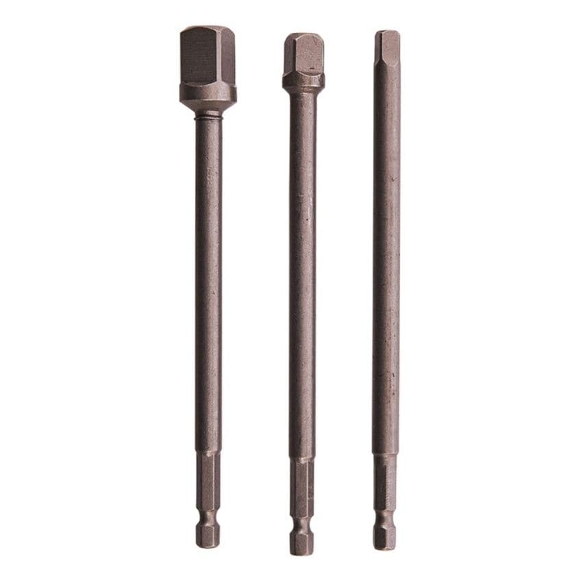 3 Piece 150mm 1/4" Hex Extension Adapter Set