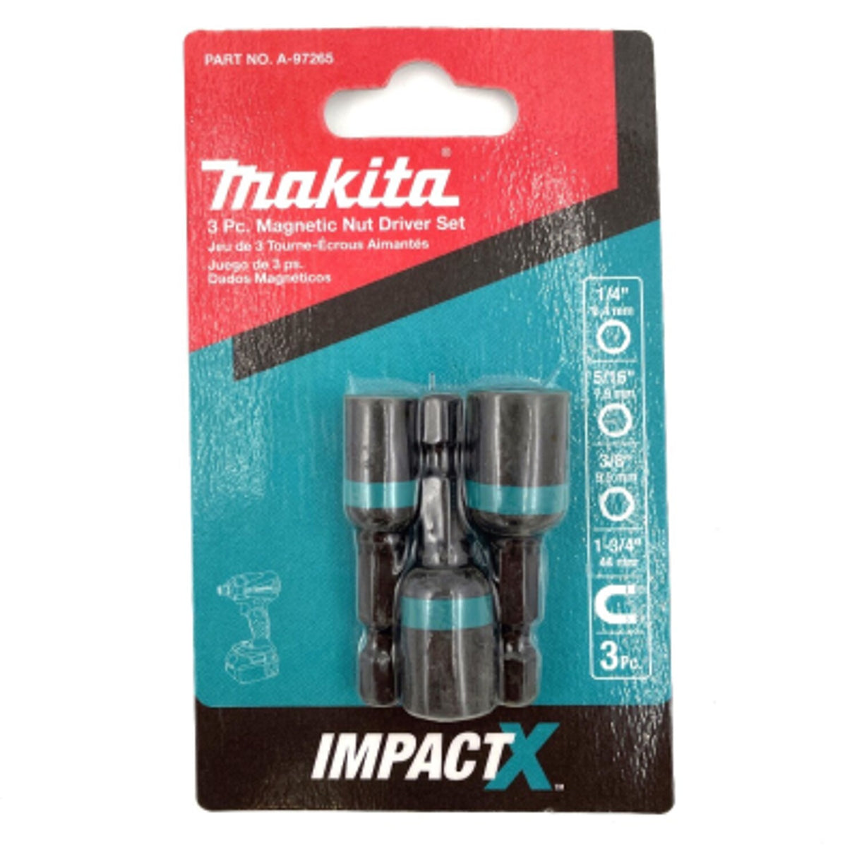 3 Piece Magnetic Nut Driver Set Impact X