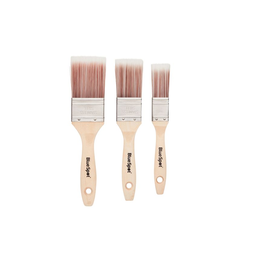 3 Piece Synthetic Paint Brush Set (1", 1 " and 2")
