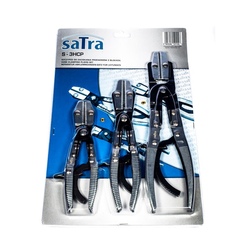 3pc Flexible Hose Clamping Pliers Set with Lock Fuel Brake Radiator Hoses