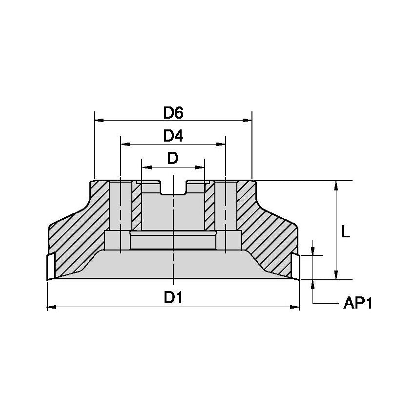 4.00806R313 Fix-Perfect 90 Shell Mill R311 D=80 Z=6