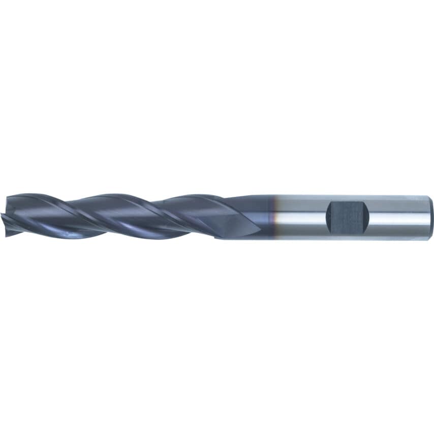 4.00MM HSS-Co 8% 3 Flute Weldon Shank Long Series Slot Drills - TiAlN Coated