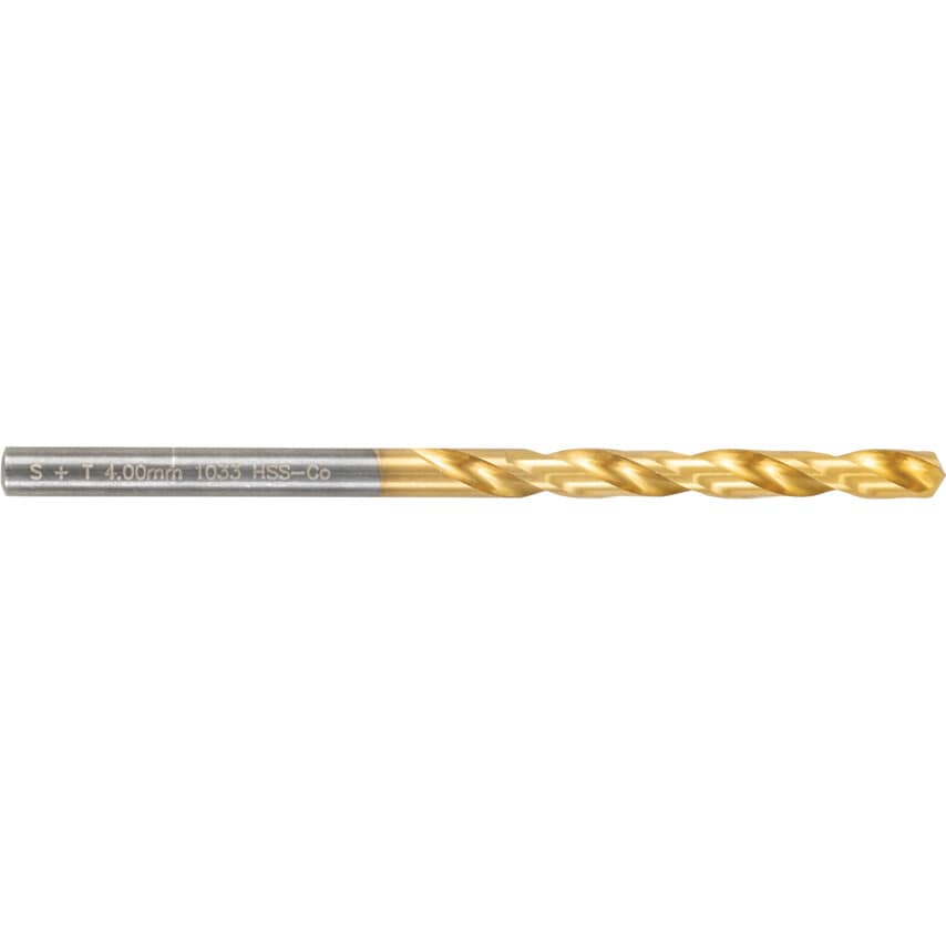 4.00MM Heavy Duty Cobalt + TiN Drill