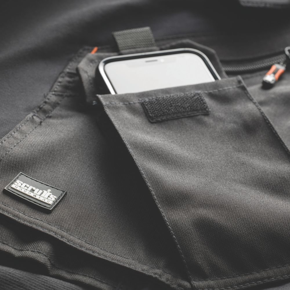 Scruffs Pro Flex Plus Holster Work Trousers Black 34" W 32" L
