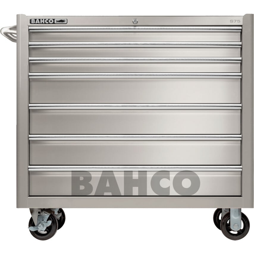 40" 7 Drawer Stainless Steel Tool Trolley