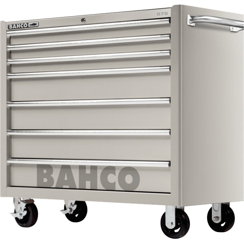 40" 7 Drawer Stainless Steel Tool Trolley