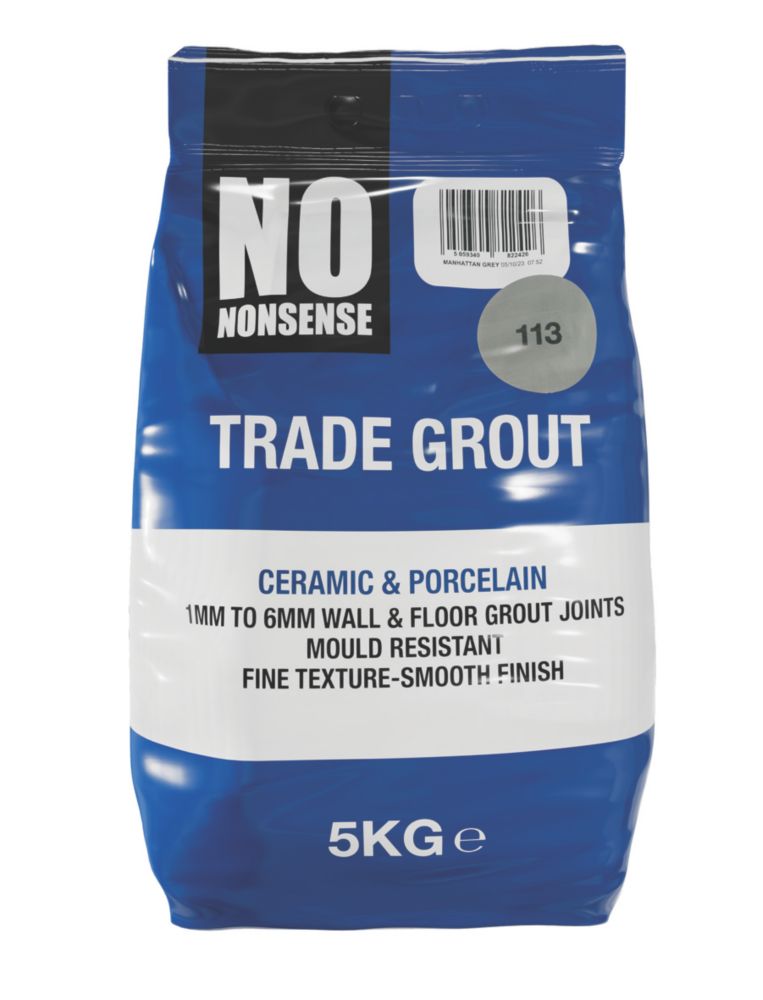 No Nonsense  Wall & Floor Grout Cement Grey 5Ltr