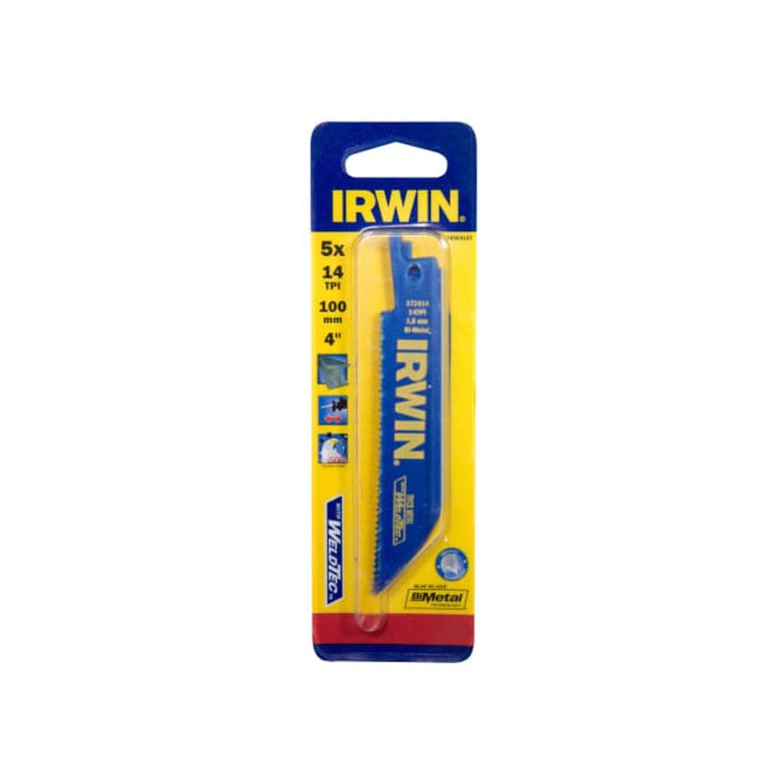 414R Sabre Saw Blade Metal Cutting 100mm 14 TPI (Pack of 5)