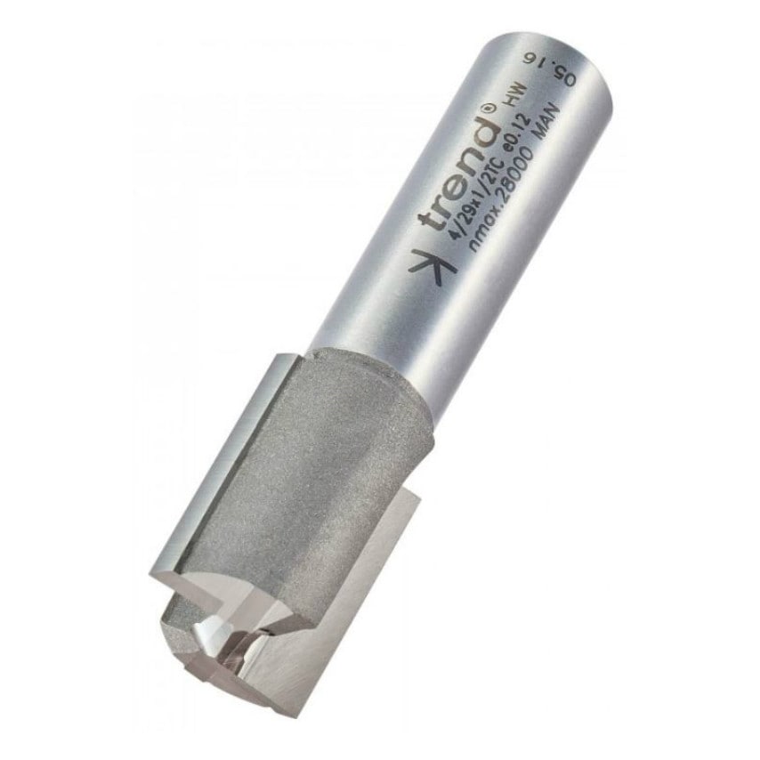 4/29 1/2" TC Two Flute Straight Cutter with TCT Plunge Centre Tip. 18.0mm