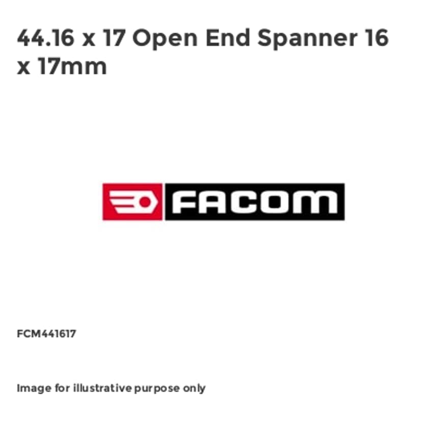 44.16 x 17 Open End Spanner 16 x 17mm