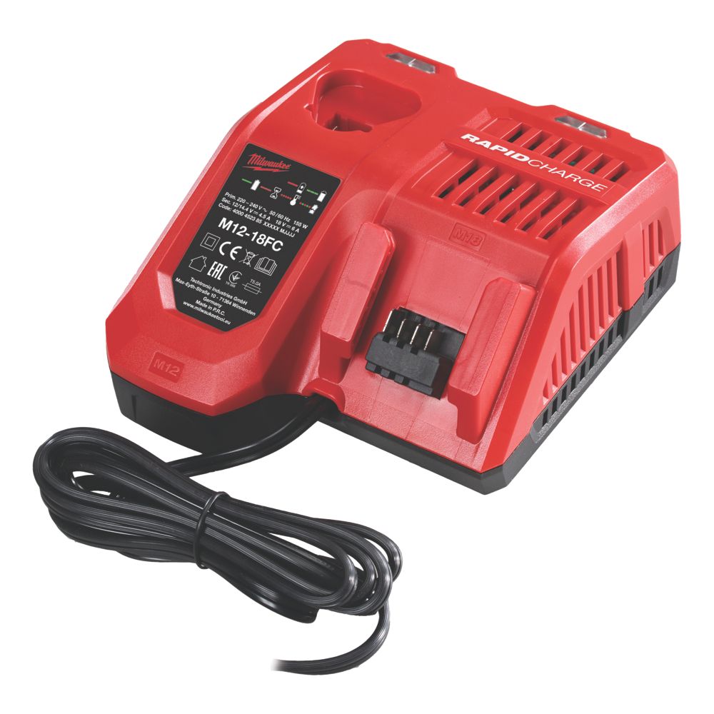 Milwaukee M18FFN-502C 3.3mm 18V 2 x 5.0Ah Li-Ion RedLithium Brushless First Fix Cordless Nail Gun