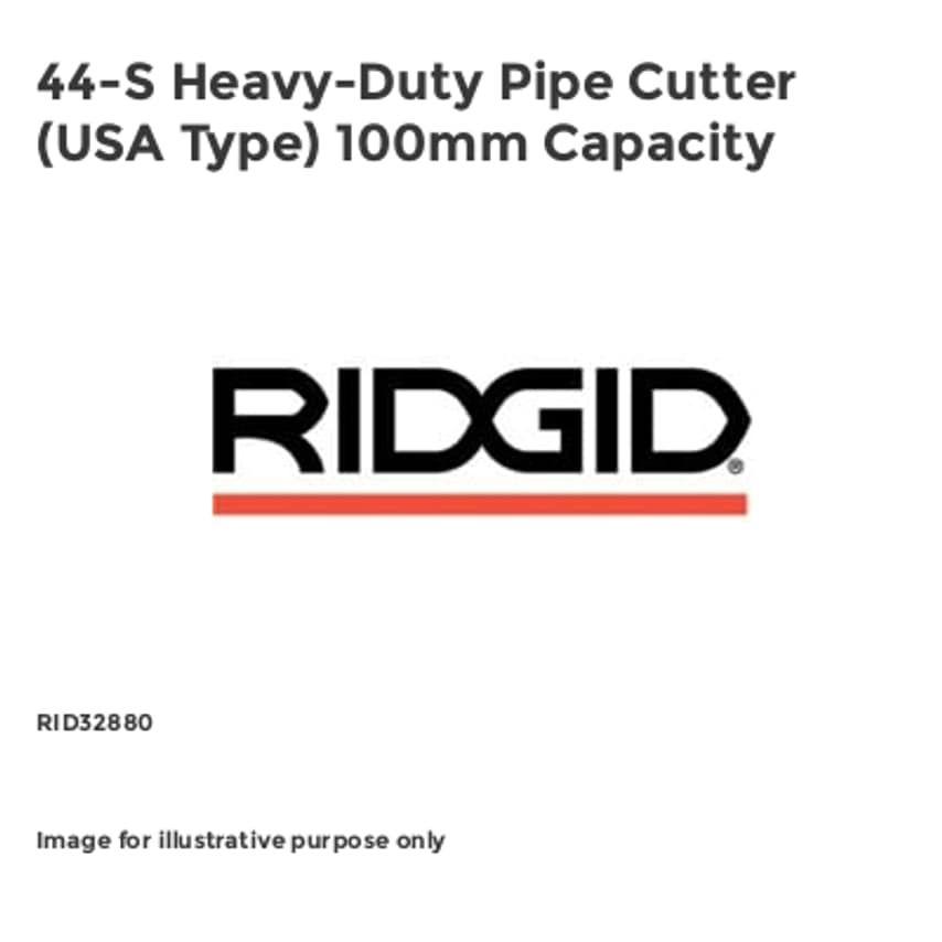 44-S Heavy-Duty Pipe Cutter (USA Type) 100mm Capacity
