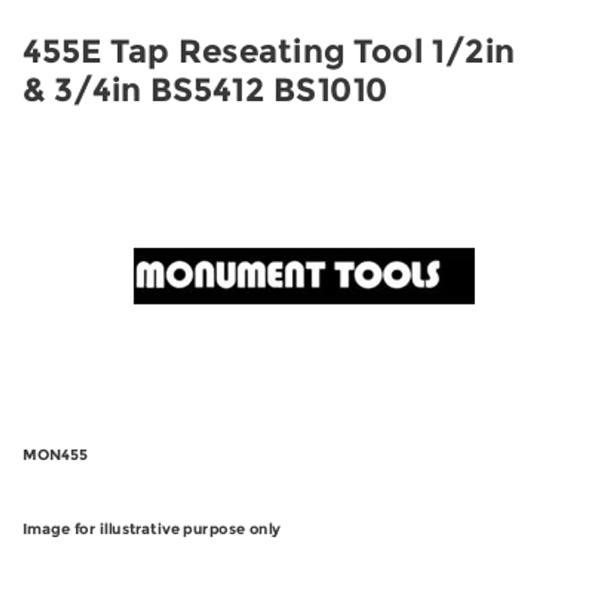 455E Tap Reseating Tool 1/2in & 3/4in BS5412 BS1010 MON455