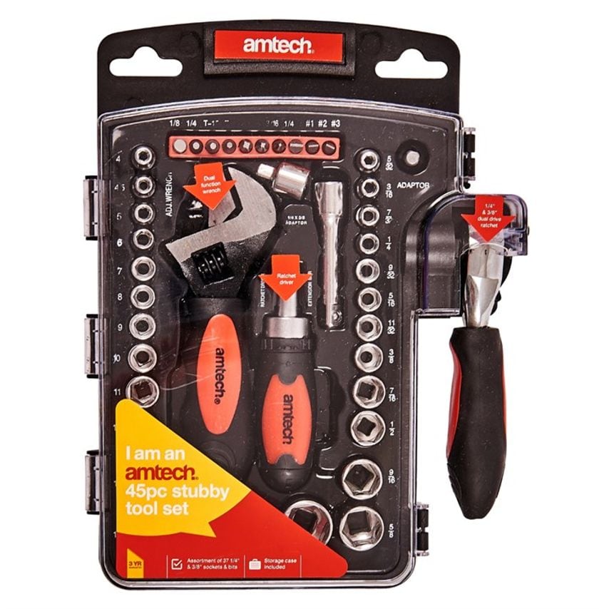 45 Piece Stubby Tool Set