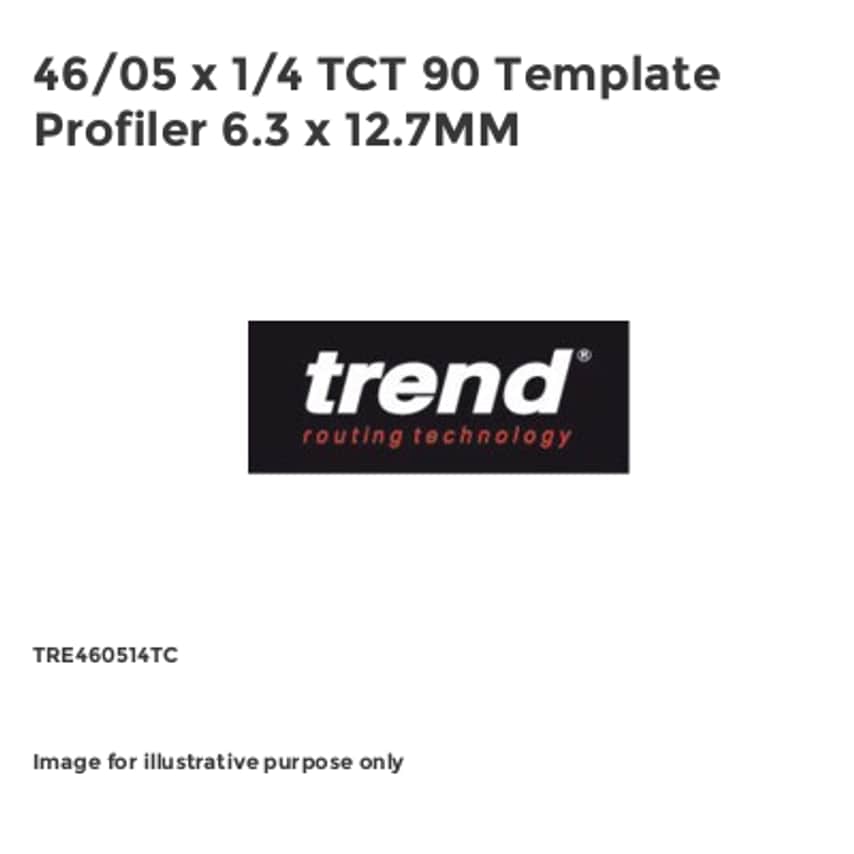 46/05 x 1/4 TCT 90 Template Profiler 6.3 x 12.7MM