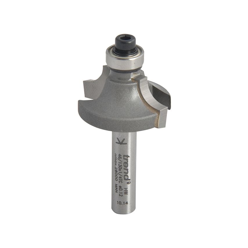 46/130 x 1/4 TCT Bearing Guided Ovolo & Round Over 6.3mm Radius TRE4613014TC