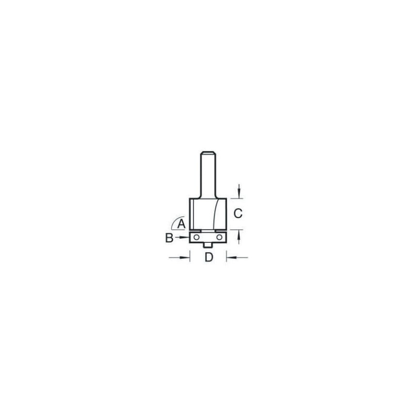 46/23 x 1/2" TC Guided Trimmer 12.7mm DIA